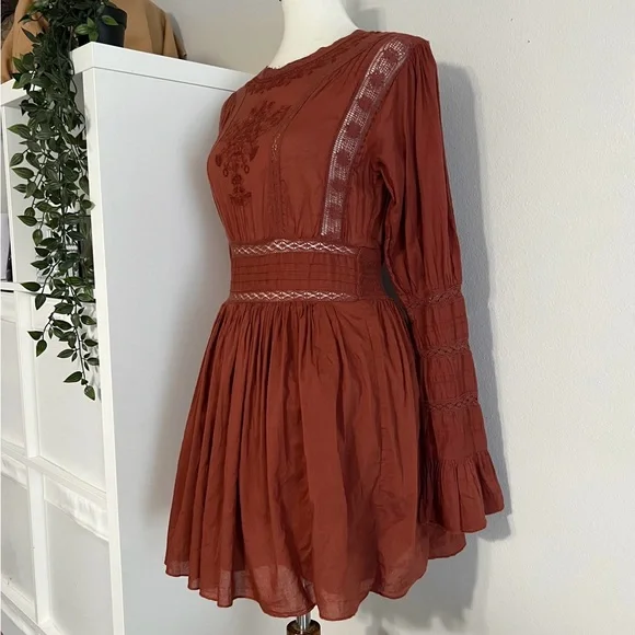 Free‎ People Victorian Waisted Mini Dress - Picture 6 of 12